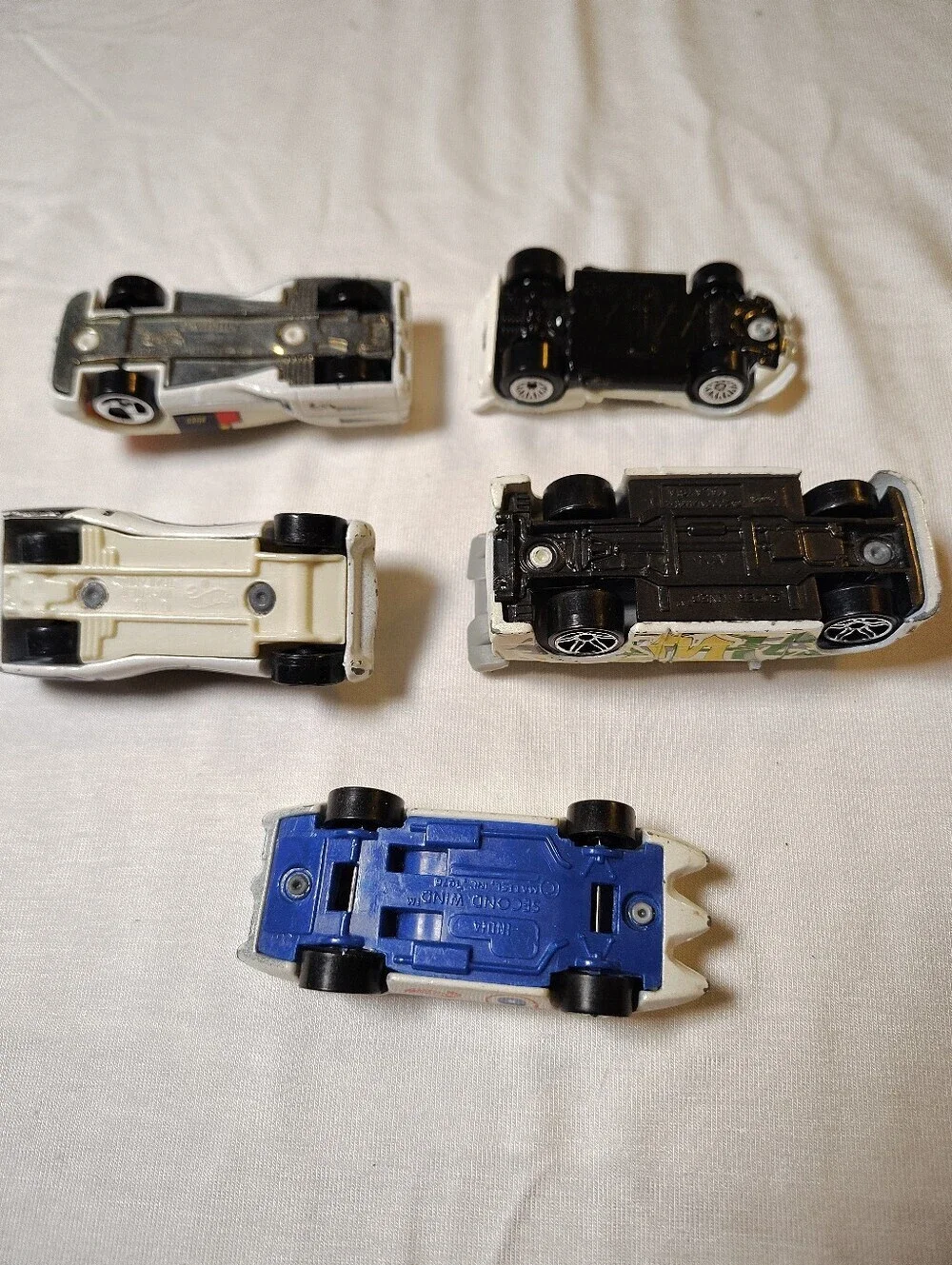 Hot Wheels Vintage Diecast Car Lot 80s-2000 Collectible Race Cars Black & White